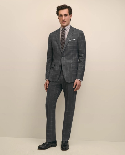 Classic Fit Wool Windowpane 1818 Suit