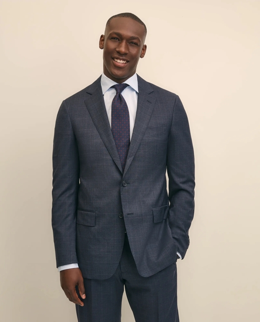 Traditional Fit Wool Windowpane 1818 Suit
