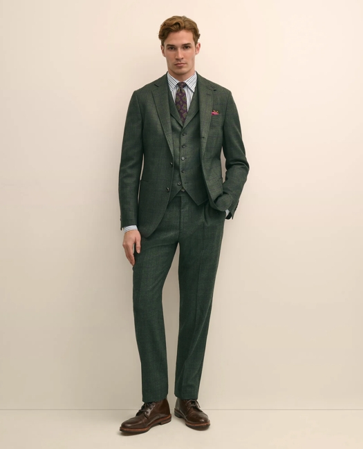 Classic Fit Wool Windowpane Suit Vest