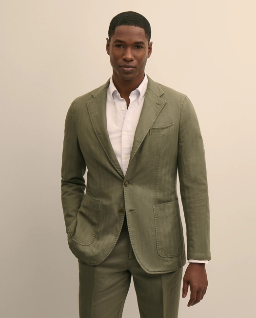 The Garment-Dyed Suit Jacket - Aloe