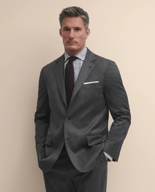 Covert-Wool Blend Sack Suit