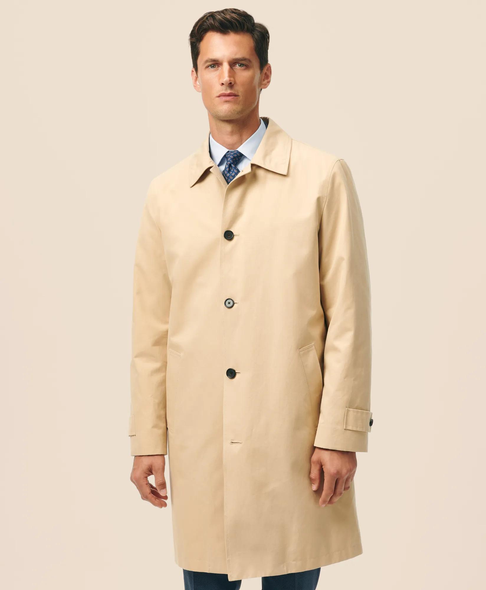 Bonded Cotton Top Coat with Removable Liner in Black Watch