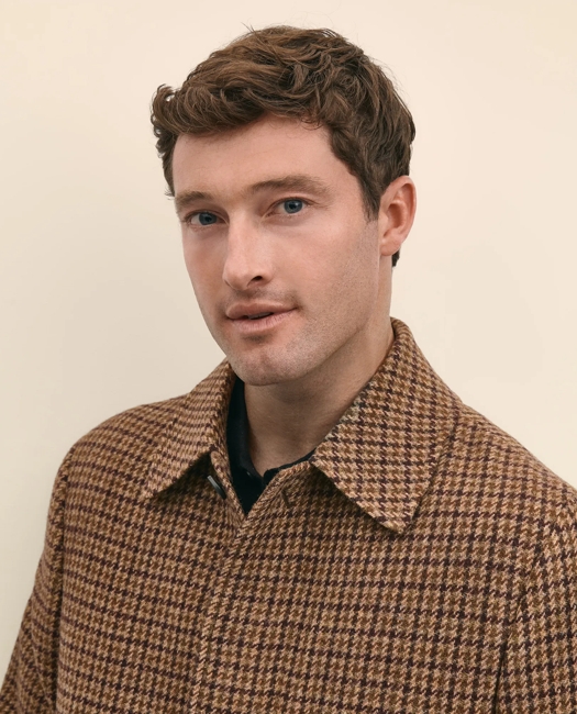 Lambswool Tattersall Balmacaan Coat