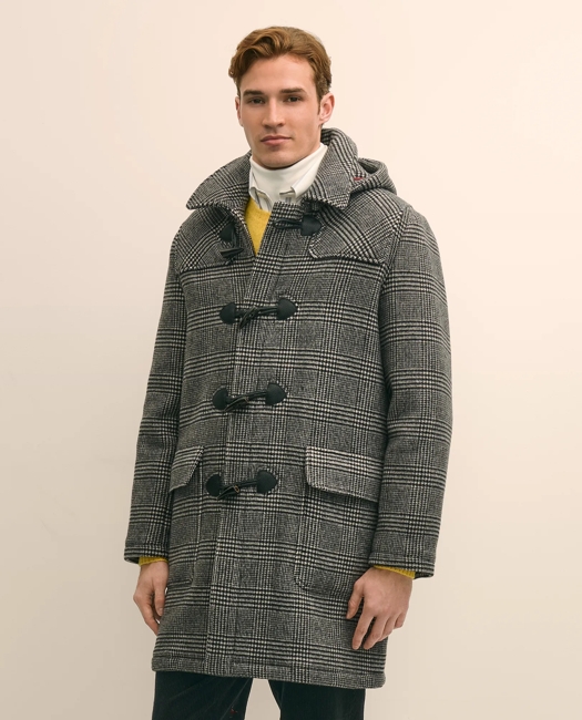 Wool Glen Plaid Duffle Coat