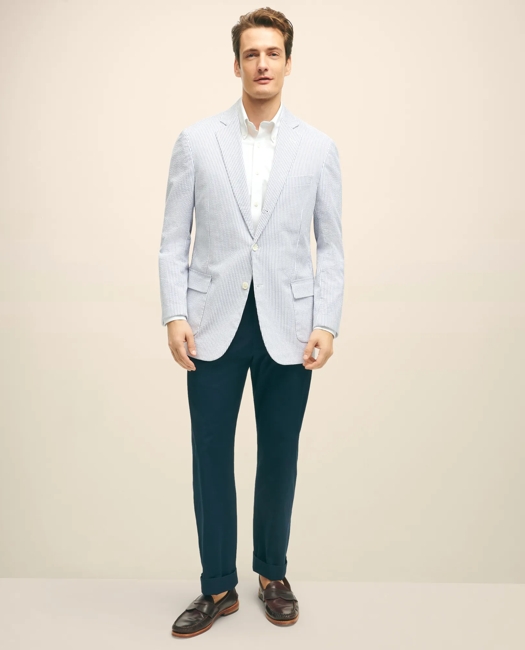 Classic Fit Stretch Cotton Seersucker Sport Coat