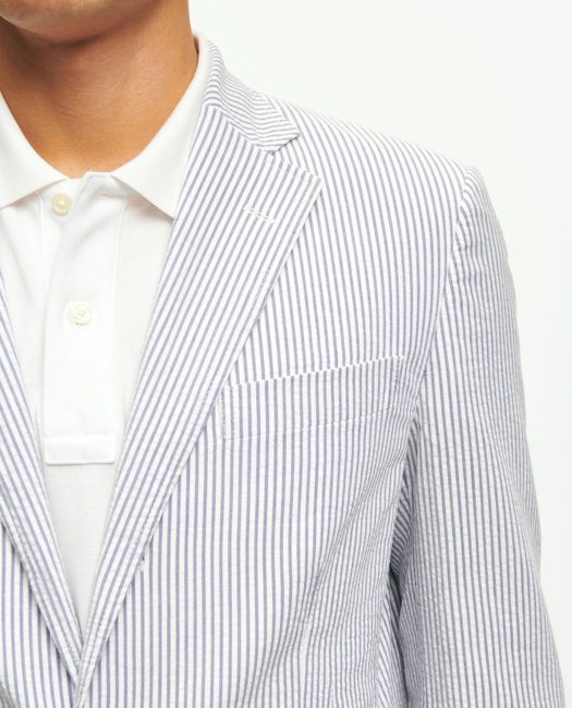 Slim Fit Archive-Inspired Seersucker Sport Coat in Cotton