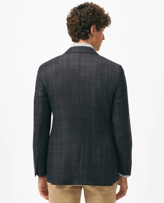 Classic Fit Checked Sport Coat in Hopsack Wool