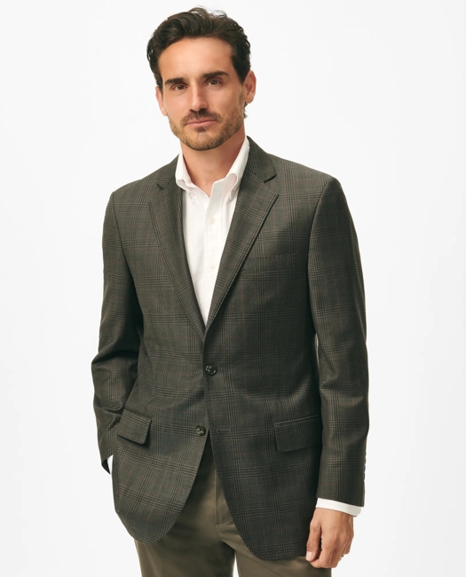 Traditional Fit Checked Sport Coat in Wool