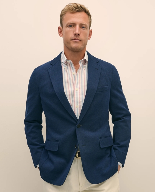 Classic Fit Cotton Pique Knit Sport Coat