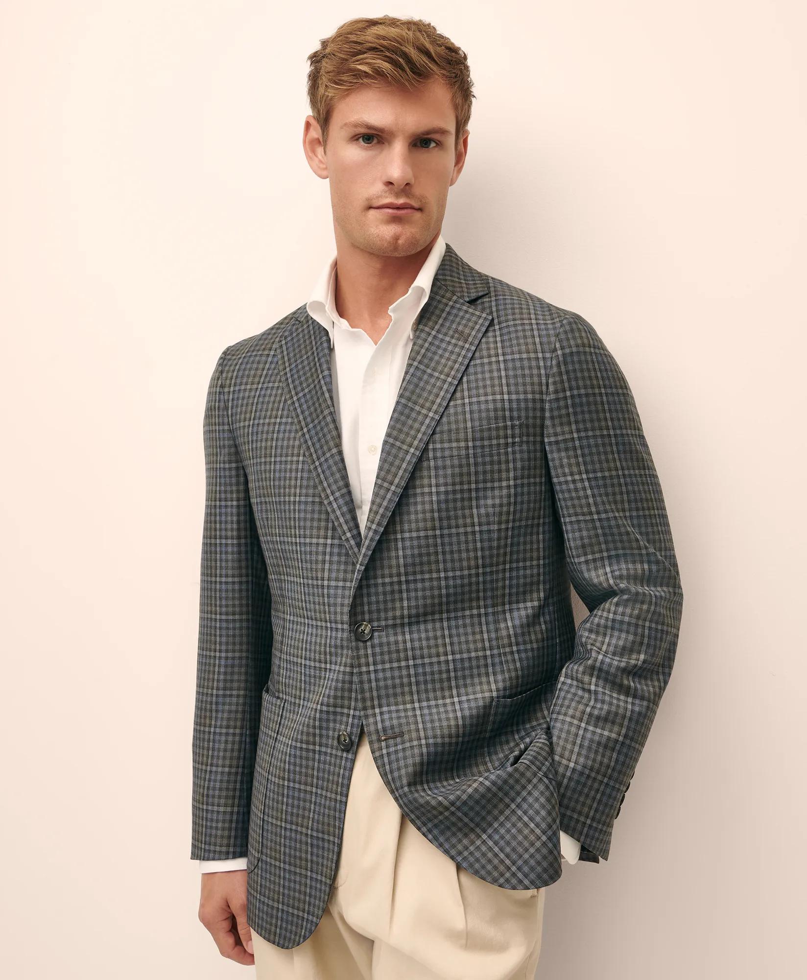 Classic Fit Wool Gingham Sport Coat
