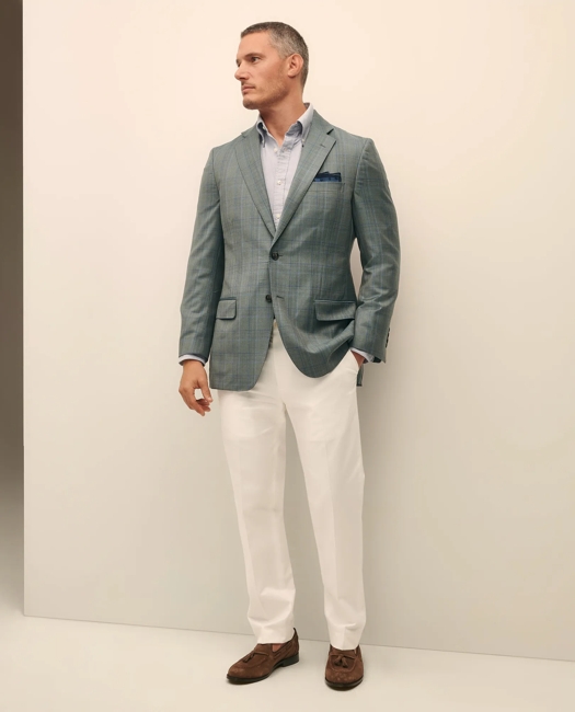 Traditional Fit Wool Check Sport Coat