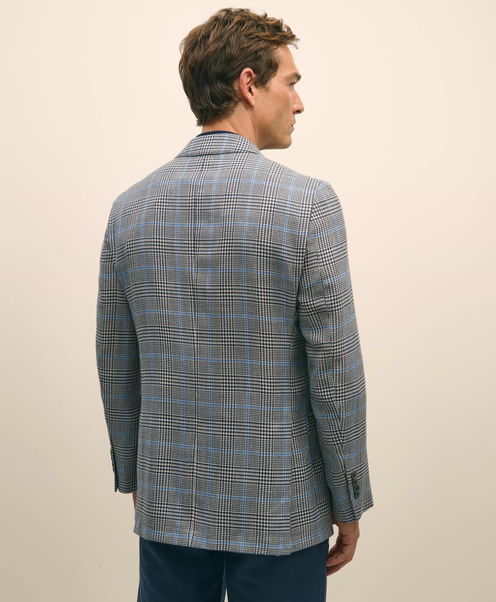 Classic Fit Wool-Linen-Silk Overcheck 1818 Sport Coat