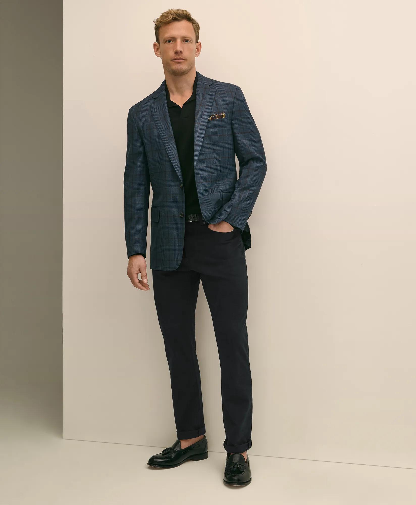 Classic Fit Merino Wool Overcheck Sport Coat