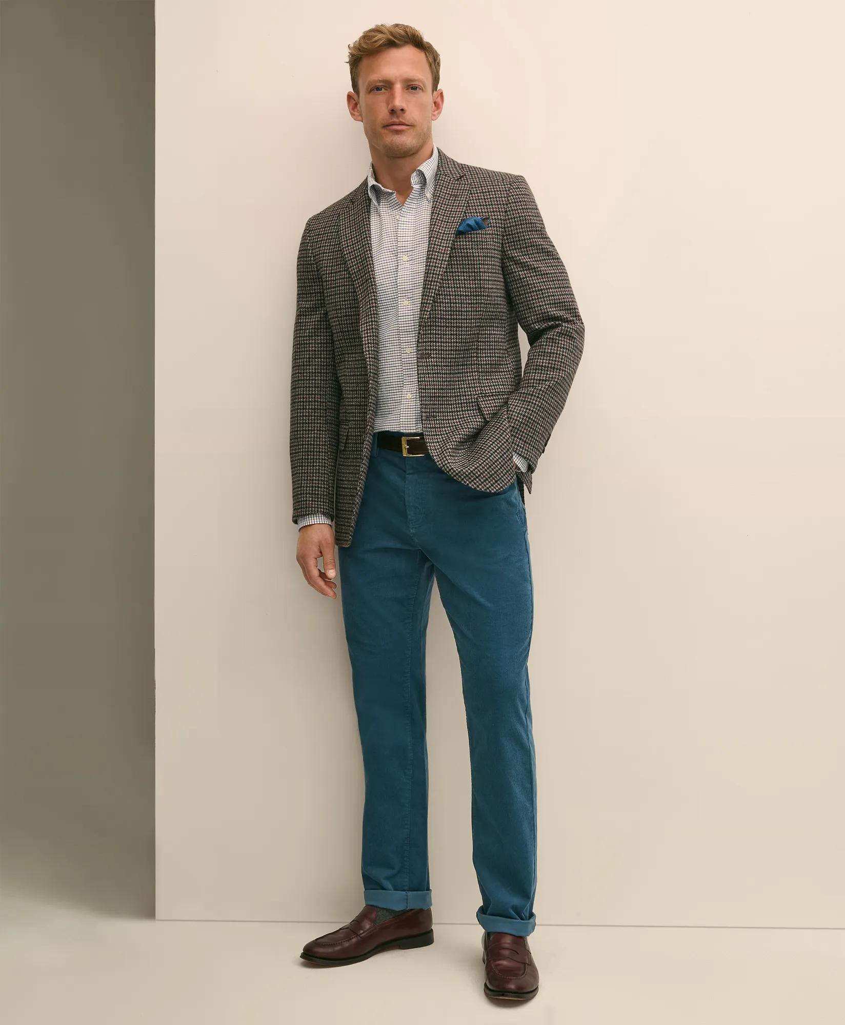 Classic Fit Cotton Wool Blend Knit Check Sport Coat