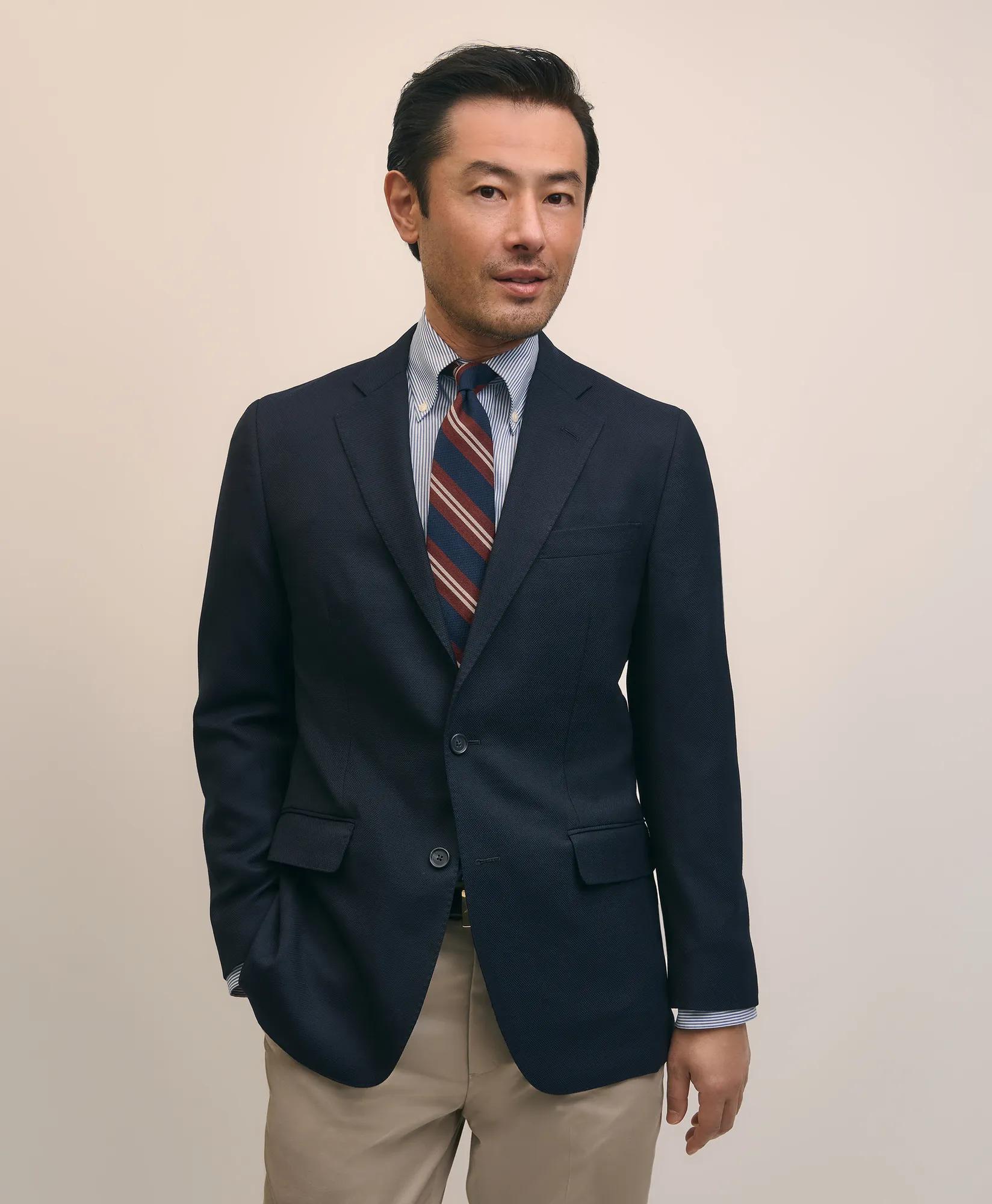 Slim Fit Wool Hopsack Sport Coat