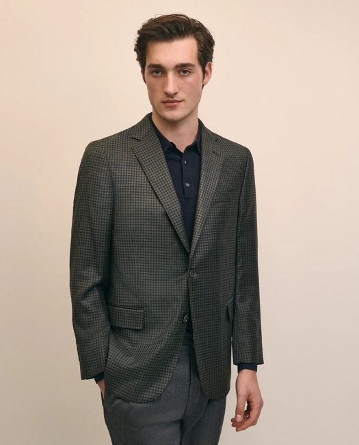 Classic Fit Wool Gingham Sport Coat