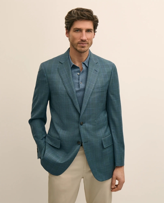 Traditional Fit Wool Check Sport Coat
