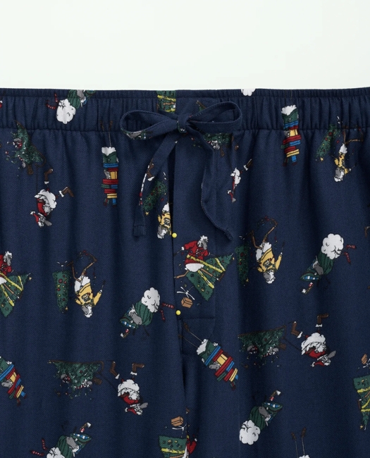 Cotton Flannel Holiday Henry Lounge Pants