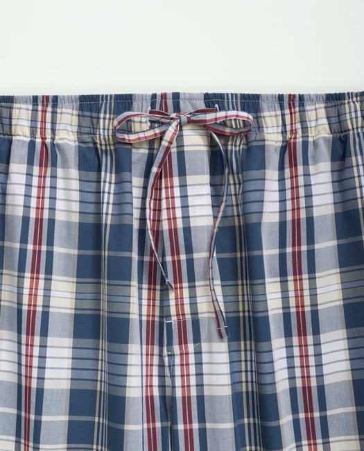 Cotton Madras Pattern Lounge Pants
