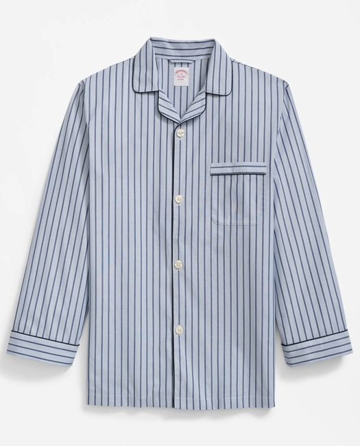 Cotton Broadcloth Striped Pajamas