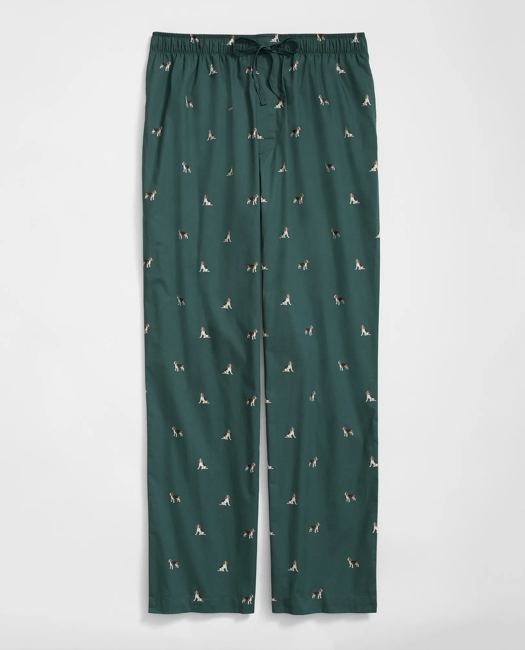 Cotton Broadcloth Beagle Motif Lounge Pants
