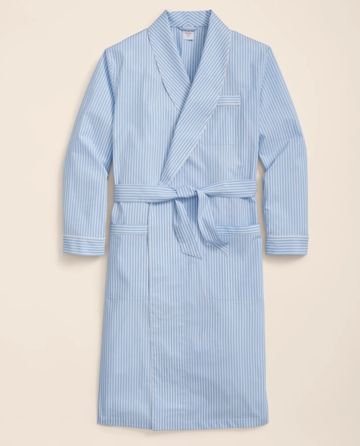 Cotton Broadcloth Bengal Striped Robe