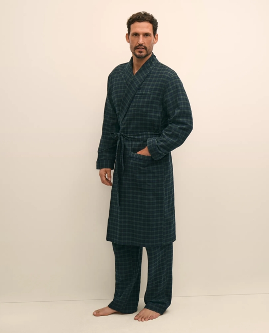 Cotton Flannel Tartan Robe