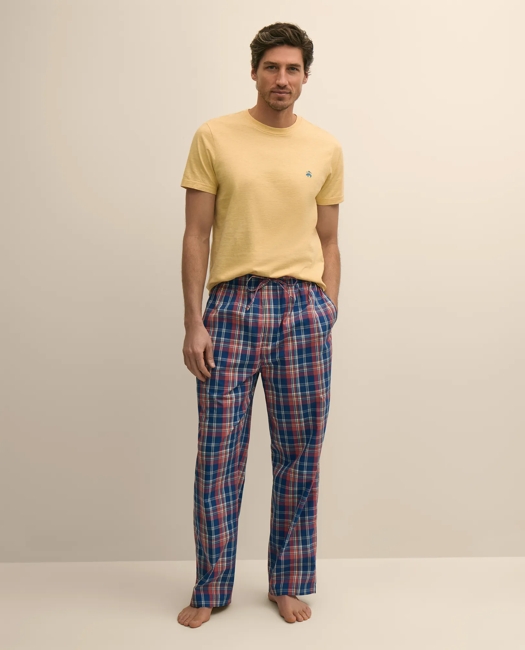 Cotton Broadcloth Madras Lounge Pants