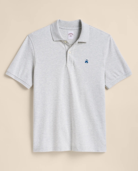 Golden Fleece Stretch Supima Polo Shirt - Light Grey Heather