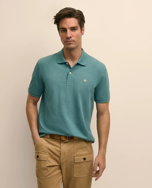 Golden Fleece Stretch Supima Polo Shirt - Teal Heather