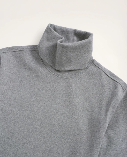 Stretch Supima Cotton Turtleneck Shirt - Medium Grey Heather