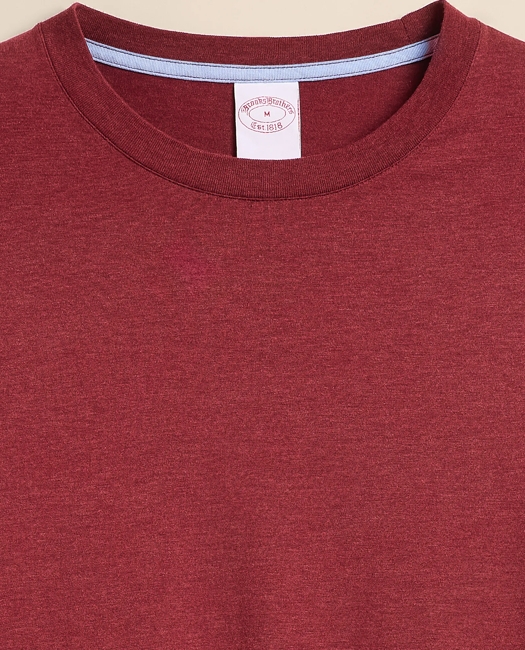 Supima Cotton Long-Sleeve Logo T-Shirt - Burgundy