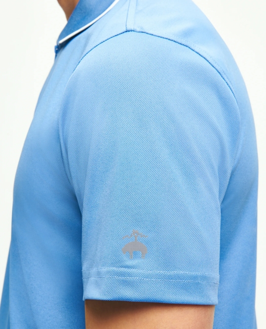 Performance Series Quarter-Zip Pique Polo Shirt - Bright Blue
