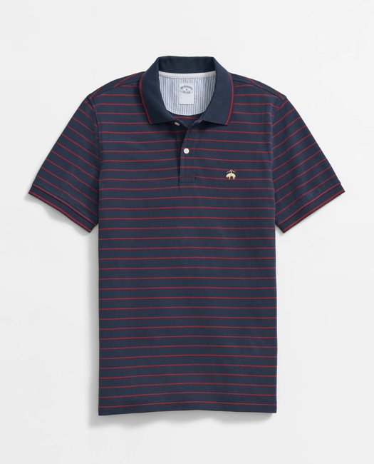 Golden Fleece Thin Striped Supima Polo Shirt