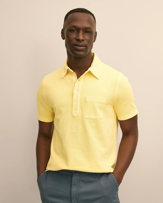 The Vintage Short-Sleeve Garment Dyed Polo Shirt
