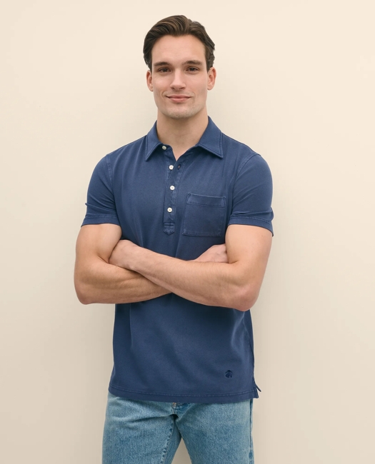The Vintage Short-Sleeve Garment Dyed Polo Shirt