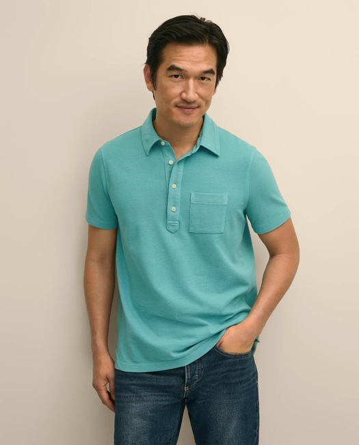 The Vintage Short-Sleeve Garment Dyed Polo Shirt