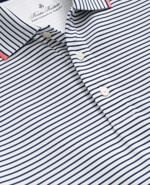 Performance Series Striped Pique Polo Shirt