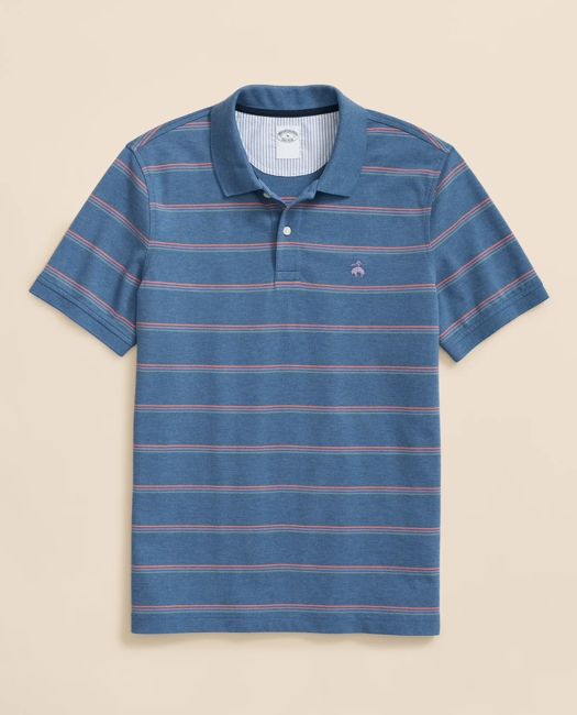 Golden Fleece Stretch Supima Cotton Striped Polo Shirt