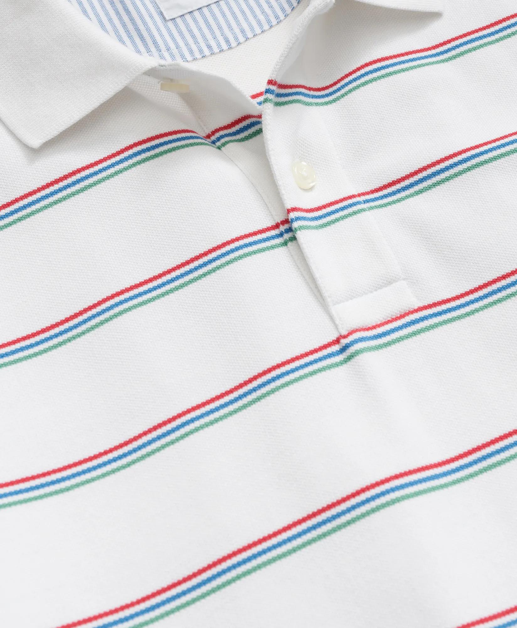 Golden Fleece Stretch Supima Cotton Striped Polo Shirt