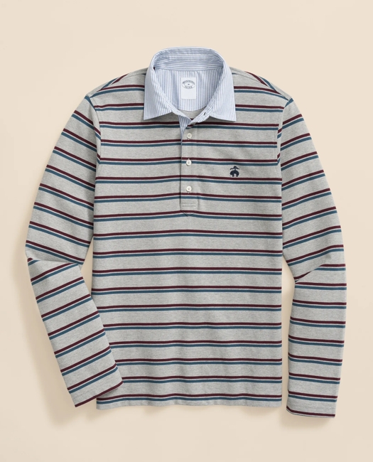 Golden Fleece Stretch Supima Long-Sleeve Oxford Collar Polo Shirt