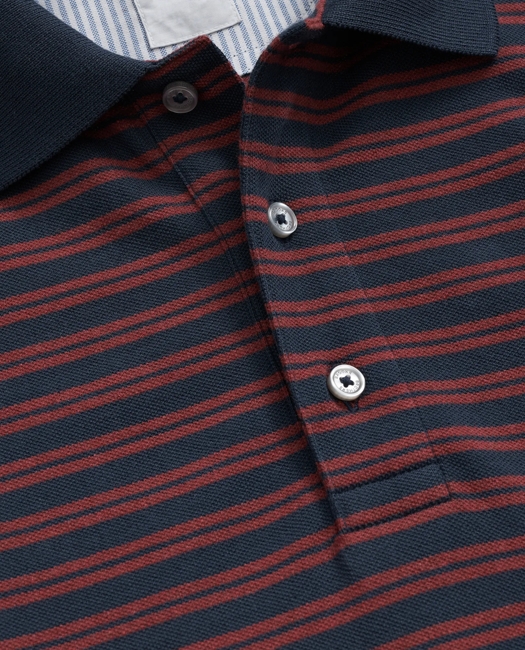 Golden Fleece Stretch Supima Cotton Striped Polo Shirt