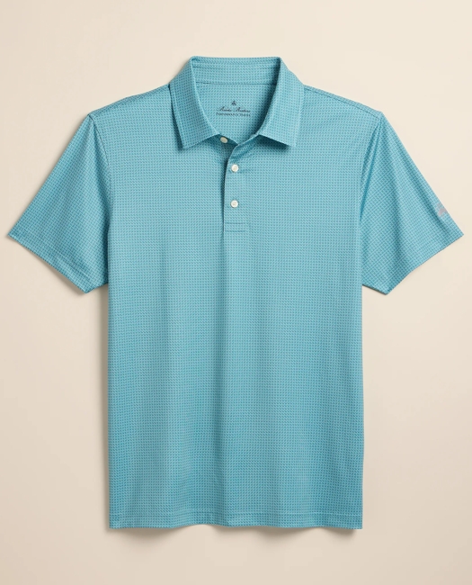 Performance Series Stretch Medallion Print Polo Shirt - Green Multi