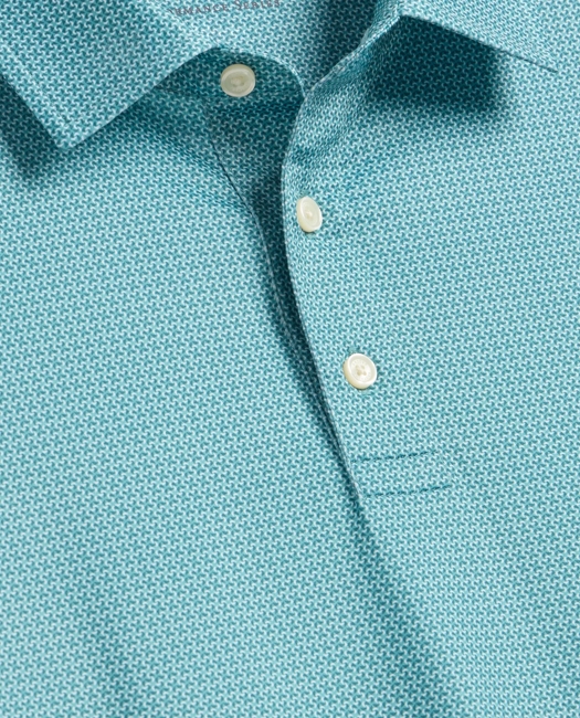 Performance Series Stretch Medallion Print Polo Shirt - Green Multi