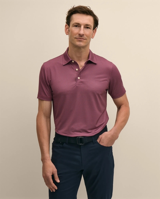 Performance Series Stretch Medallion Print Polo Shirt