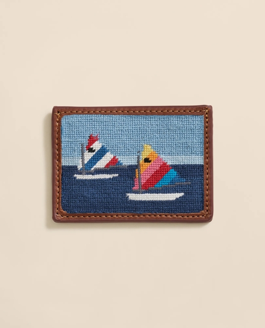 Smathers & Branson Needlepoint Sailboat Card Case