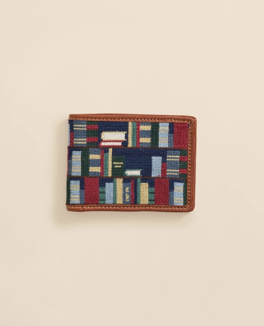 Smathers & Branson Needlepoint Bookshelf Wallet