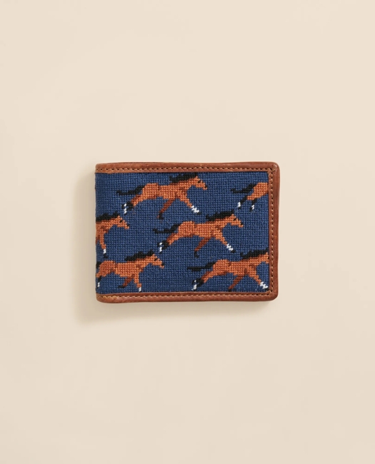 Smathers & Branson Needlepoint Horse Wallet