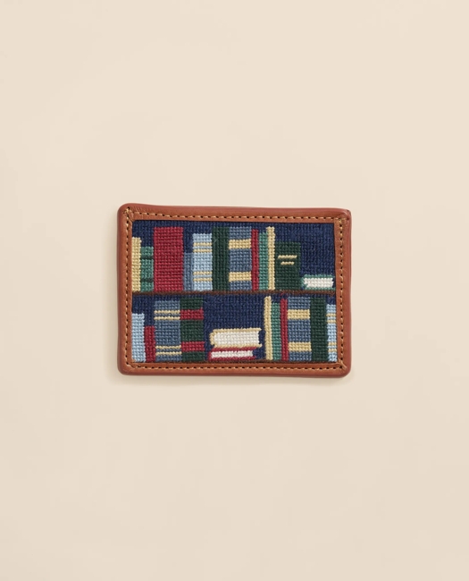 Smathers & Branson Needlepoint Bookshelf Card Case