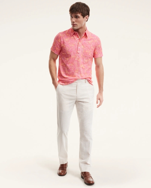 Clark Straight-Fit Cotton Seersucker Pants